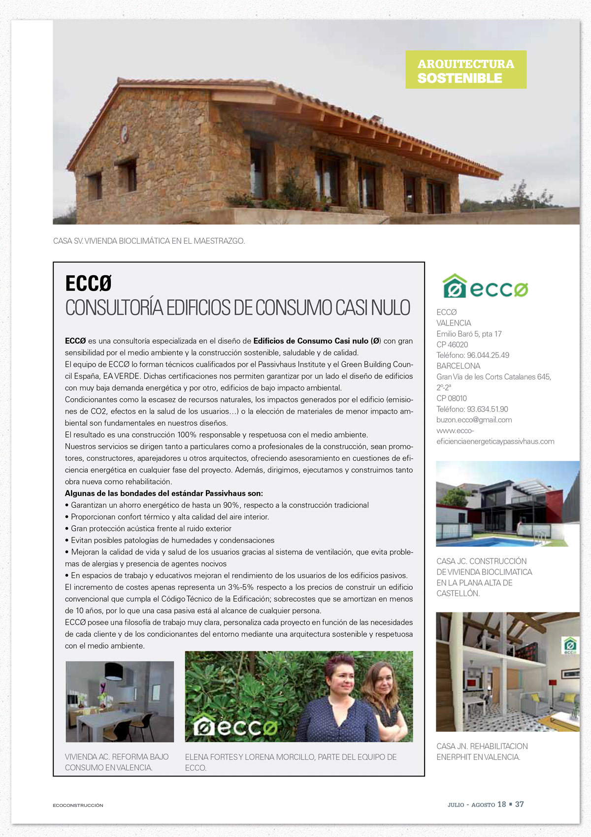 Ecoconstrucción: ECCØ en Anuario 2018