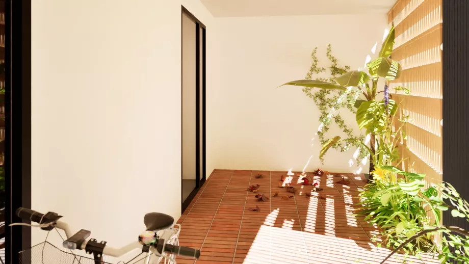 Vista acceso a patio